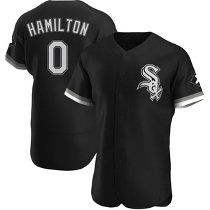 Men's Chicago White Sox Billy Hamilton Authentic Black Alternate Jersey