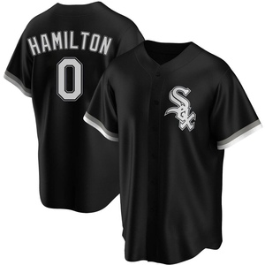 Men's Chicago White Sox Billy Hamilton Replica Black Alternate Jersey
