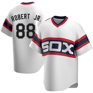 Men's Chicago White Sox Luis Robert Jr. Replica White Cooperstown Collection Jersey