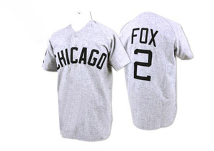 Men's Chicago White Sox Nellie Fox Replica Grey 1960 Throwback Jersey